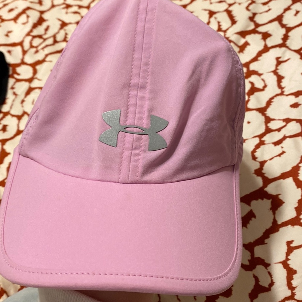 Under armour hat.